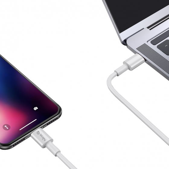 Blogy PD Type-C / Lightning Şarj Kablosu -  Beyaz 6959633504598