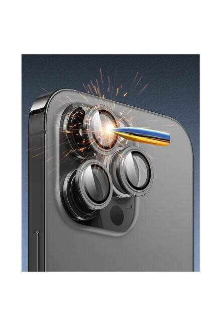 URR iPhone 16/16 Plus Titanium Lens Koruyucu-Gümüş 6970087982534