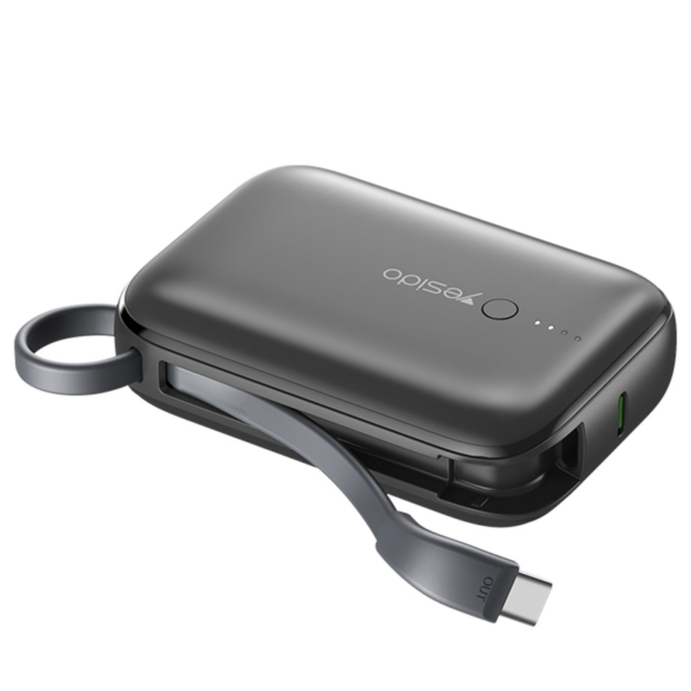 Yesido 10.000 mAh USB3.0 PD Hızlı Şarj Powerbank - Siyah 6971050264411