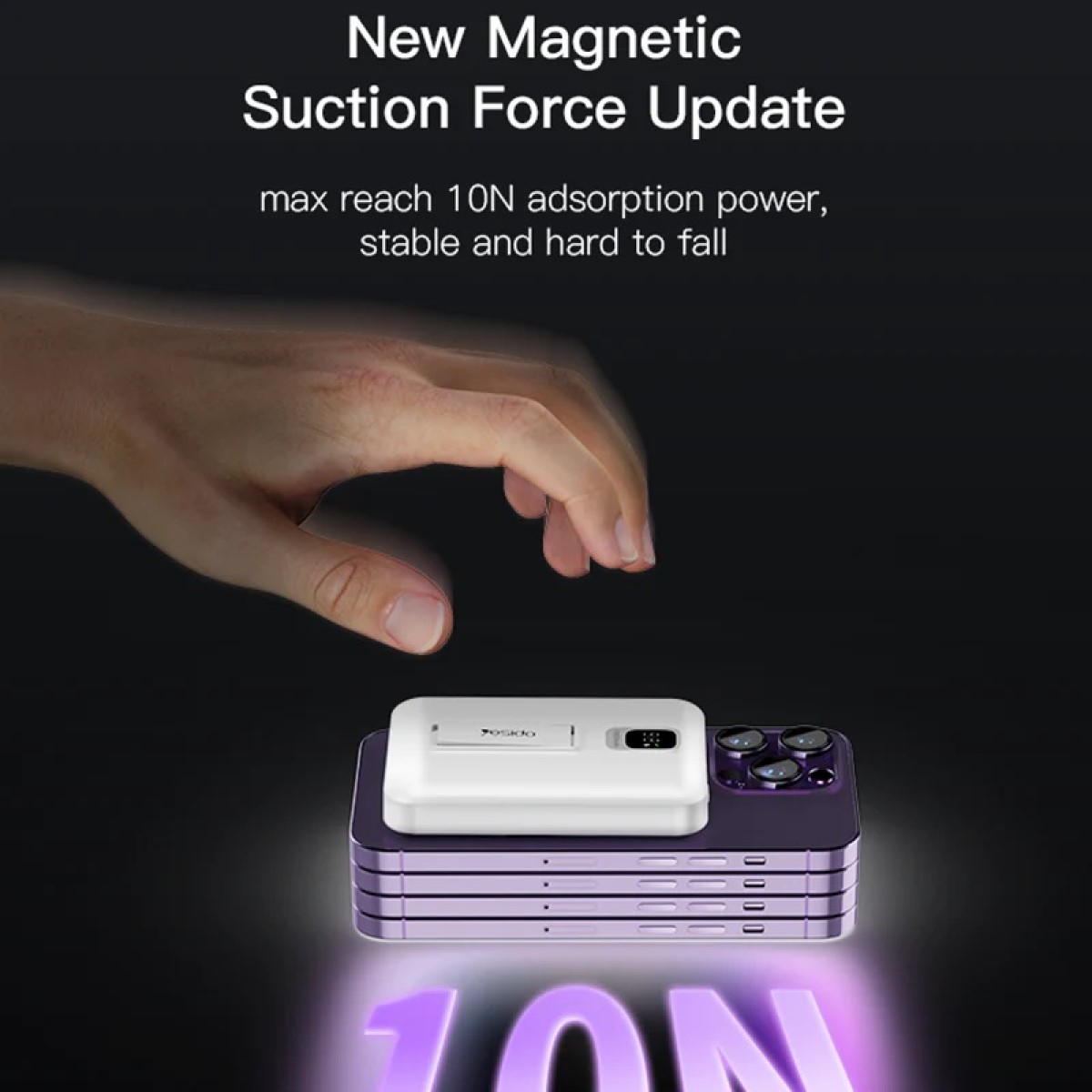 Yesido Standlı Magsafe Powerbank 10000 mAh-Siyah 6971050269546