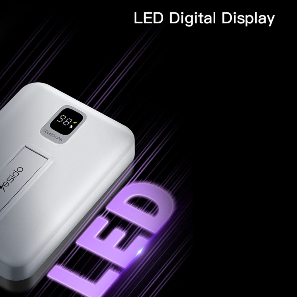 Yesido Standlı Magsafe Powerbank 10000 mAh-Siyah 6971050269546