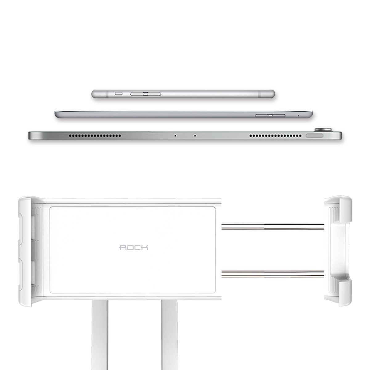 Rock Ayarlanabilir iPhone ve iPad Standı - Gümüş 6971680474679