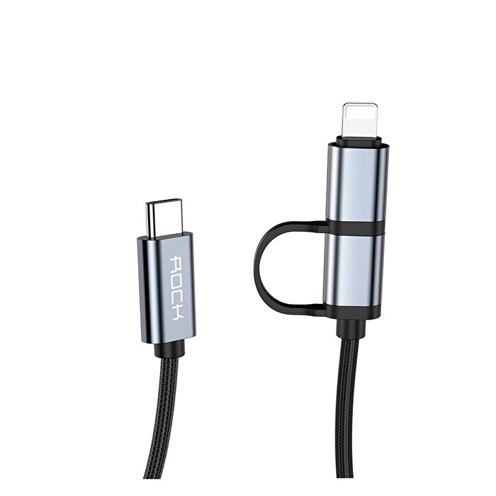 Rock Twins 1 Metre MFI Lisanslı Lightning-Siyah 6971680476901