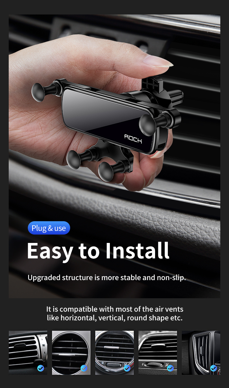 Rock Gravity Air Vent  Araç İçi iPhone Tutucu 6972626349099