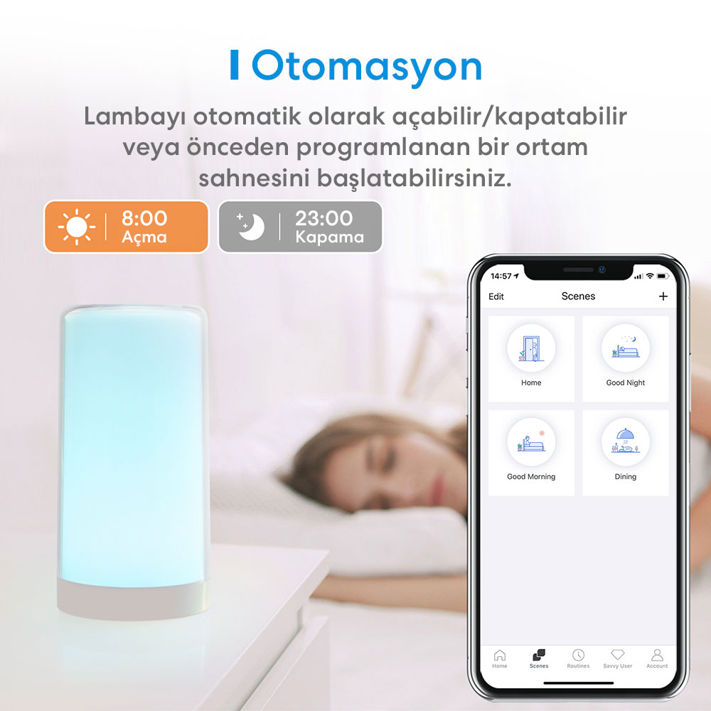 Meross Akıllı Led Ayarlı Ampul Silindir 6973696560483