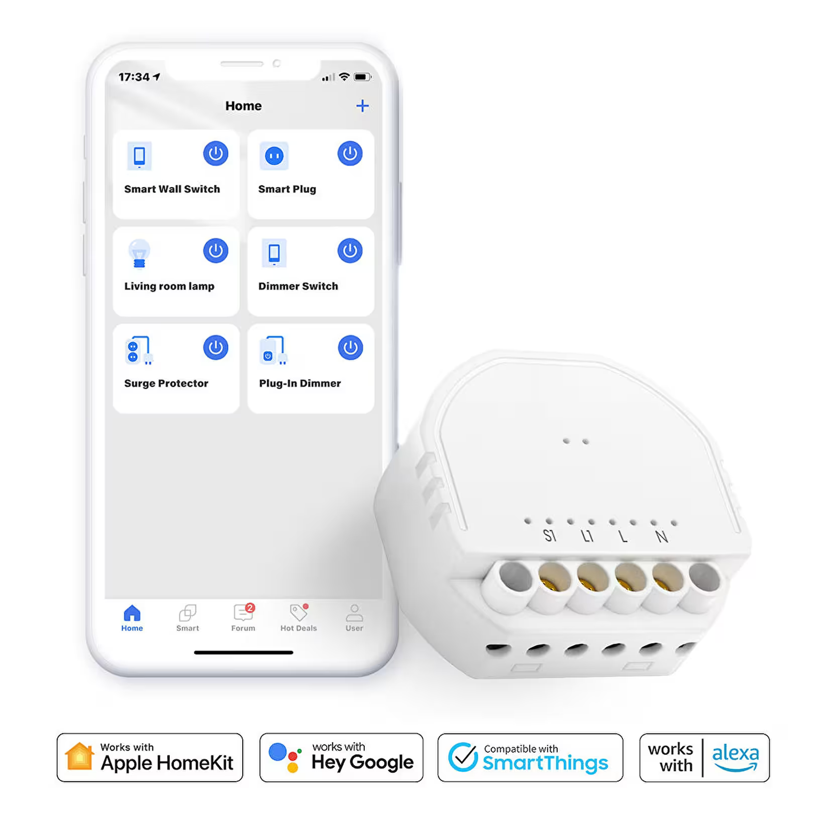 Meross Akıllı Wifi Duvar İçi Anahtar 6973696564948
