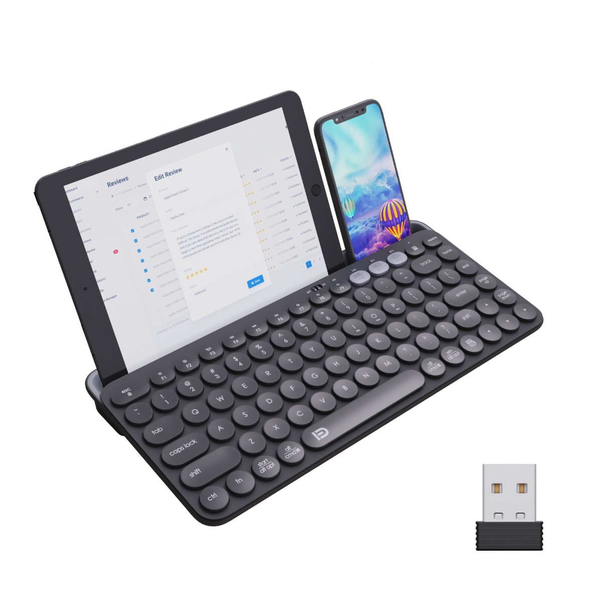 FD 2.4G WiFi/BT 3.0 & BT5.0 Dual Mod Klavye-Siyah 6973709120543