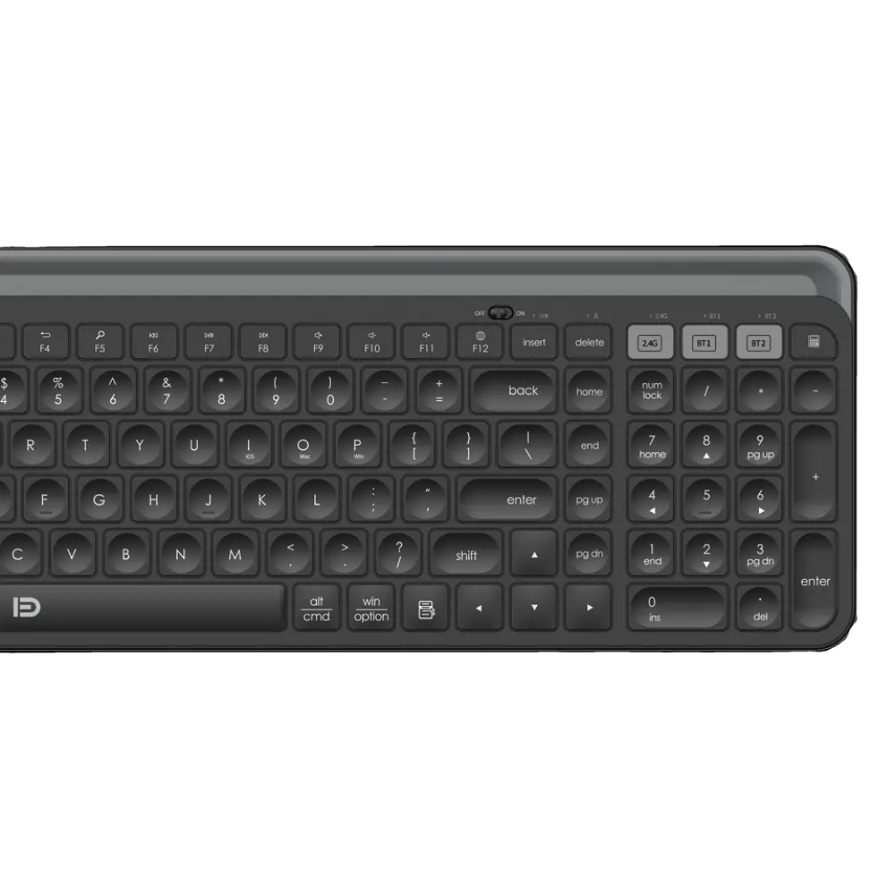 FD 2.4G WiFi/BT 3.0 & BT5.0 Dual Mod Klavye-Siyah 6973709120567