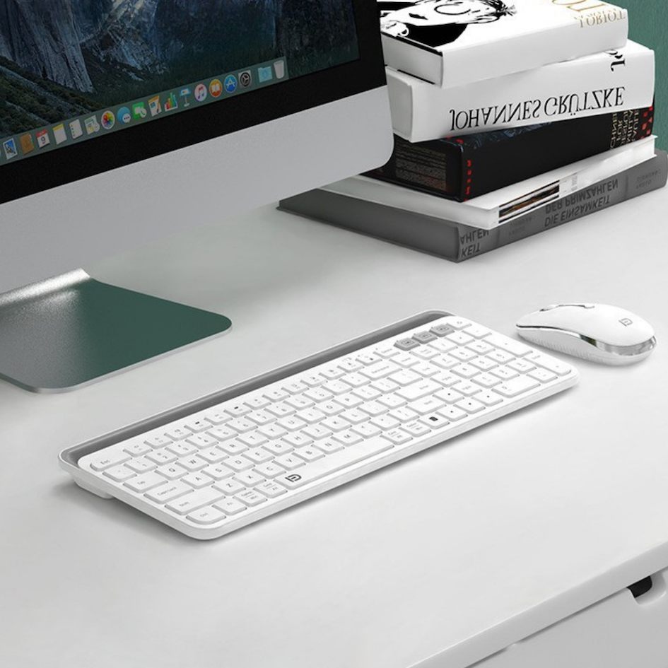 FD 2.4G WiFi/BT 3.0 & BT5.0 Dual Mod Klavye-Beyaz 6973709120574