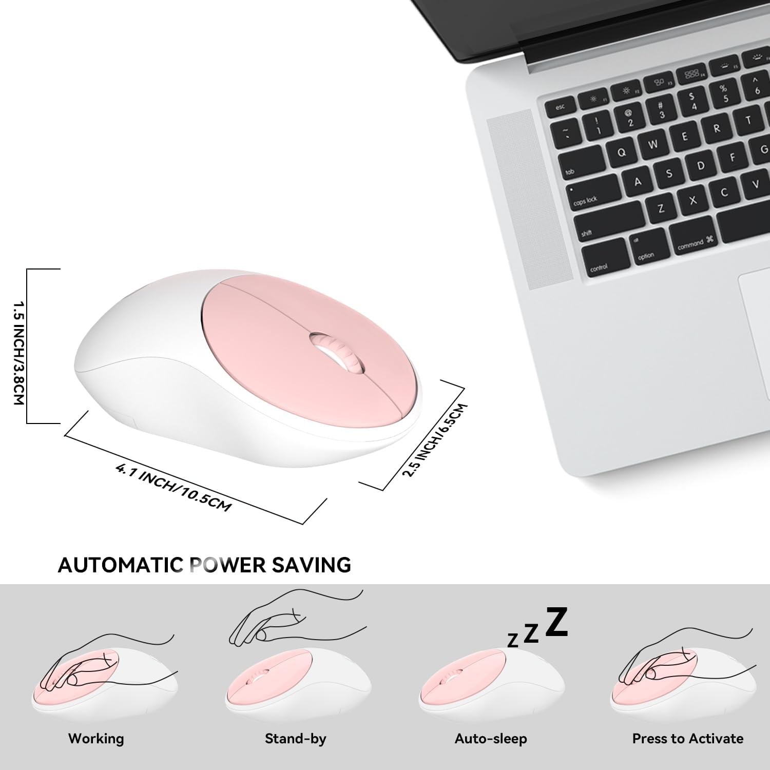 FD Kablosuz Klavye Mouse Seti 2.4 Ghz - Pembe 6973709120741