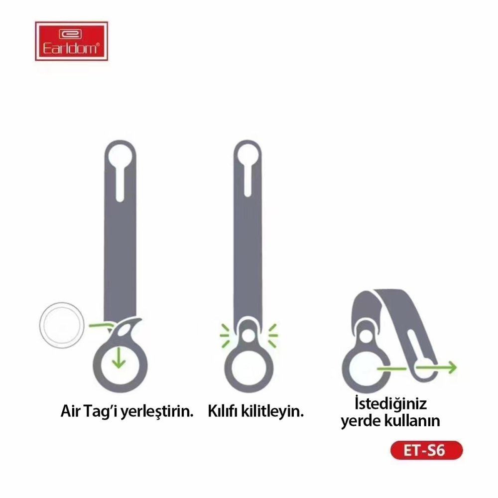 Earldom Silikon Airtag Kılıfı - Turuncu 6973965931181