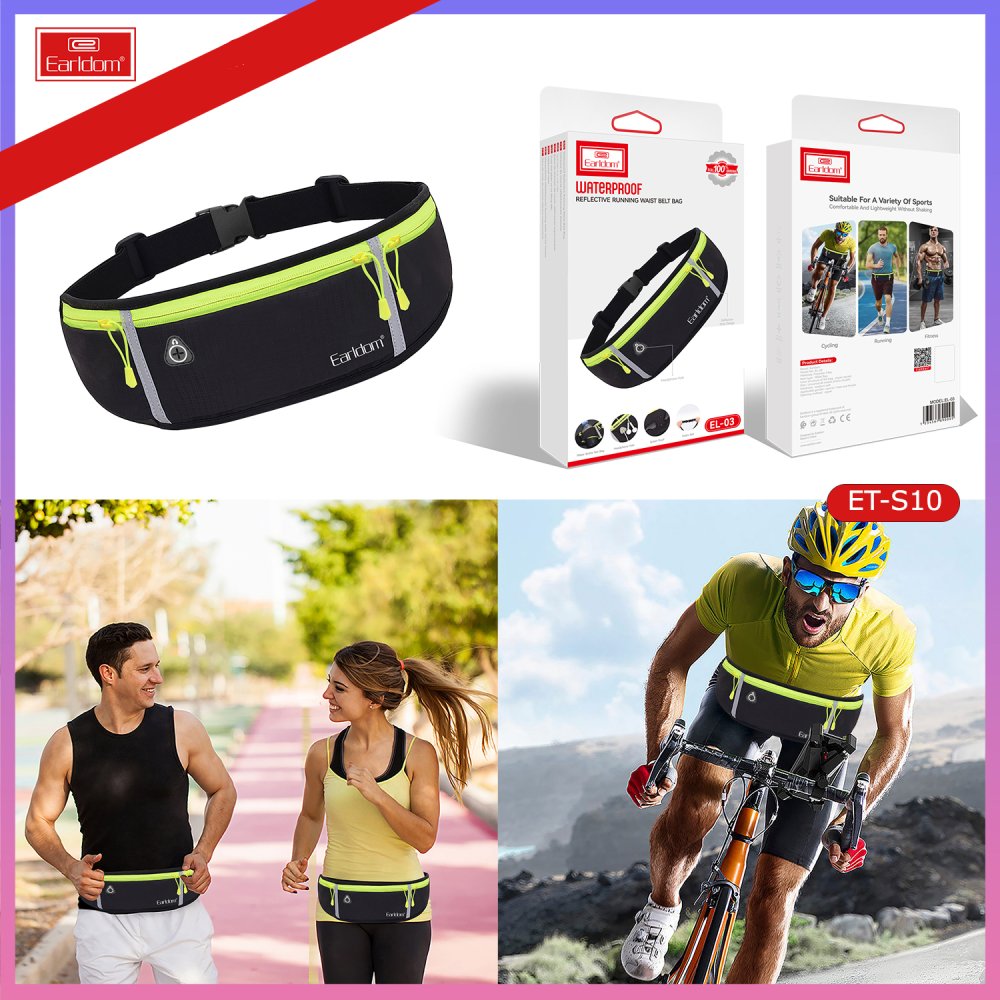 Earldom Su Geçirmez Fosforlu Spor Çantası-Siyah 6973965935066