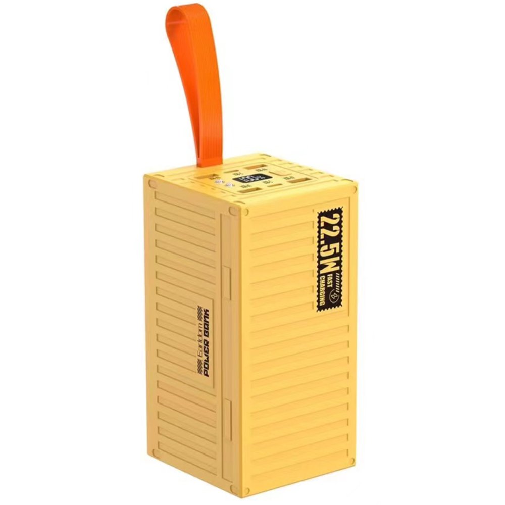 Earldom 60000 mAh Dijital Hızlı Powerbank-Sarı 6973965935820