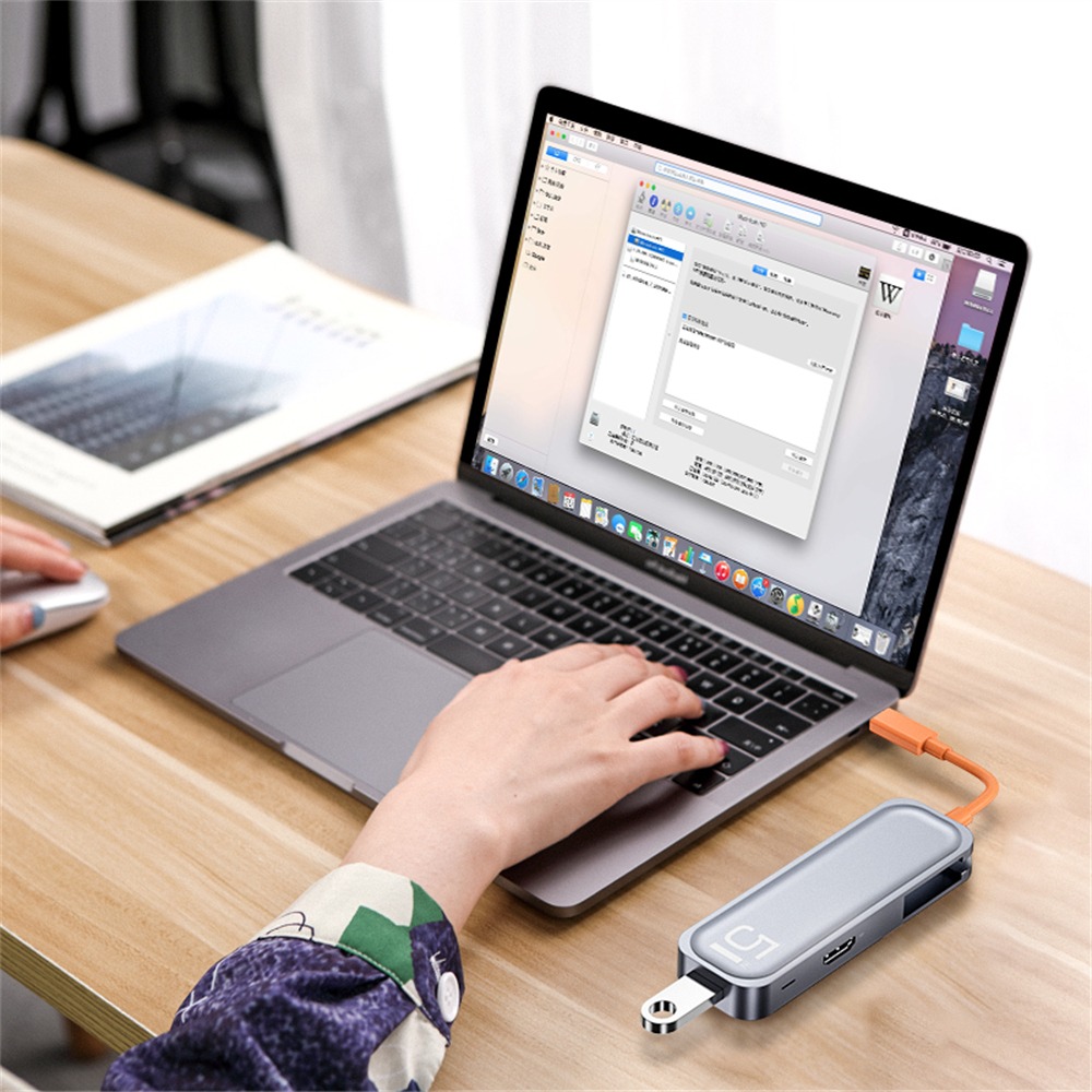 Rock Multi Fonksiyon 5 in 1 Type-C Dönüştürücü 6974282121682