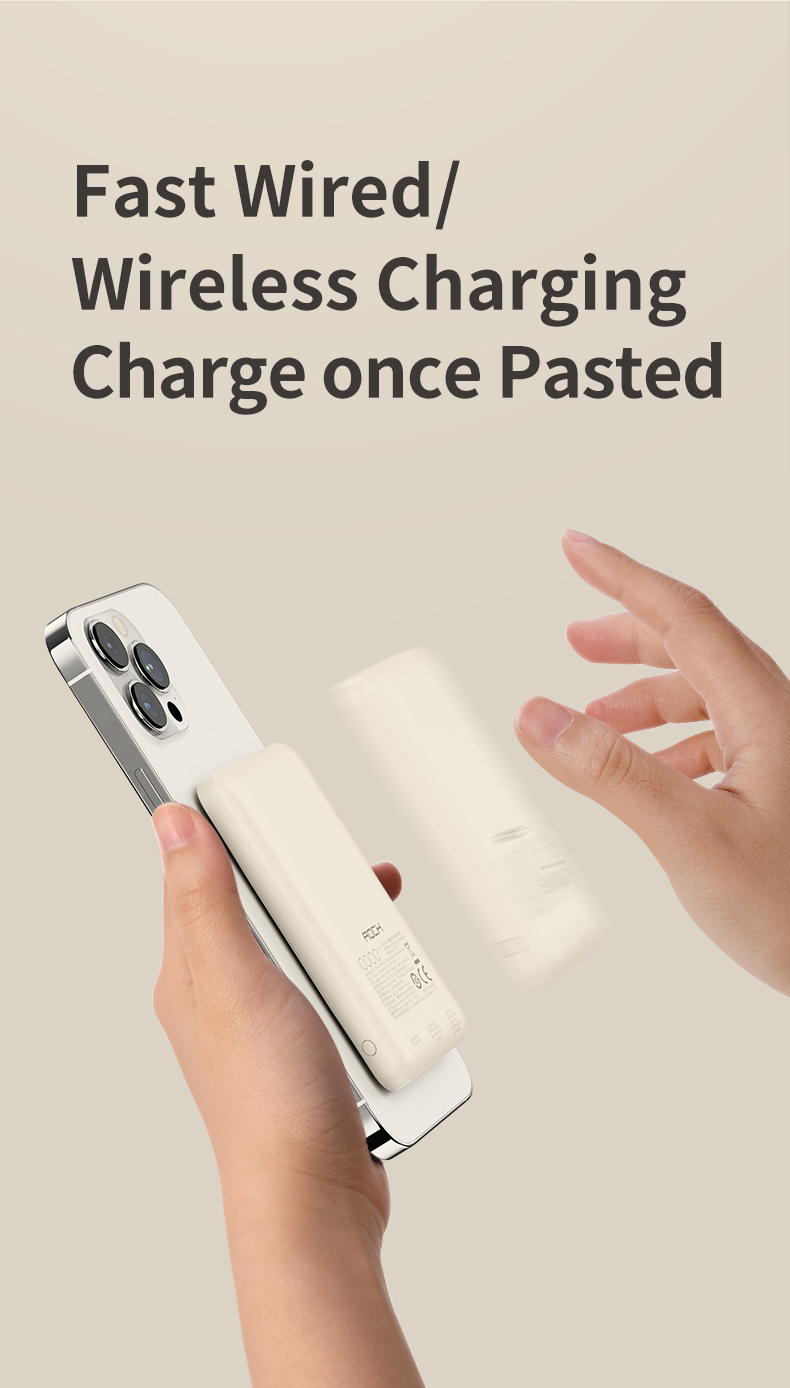 Rock 10000 mAh 20W MagSafe Powerbank - Beyaz 6974282126588