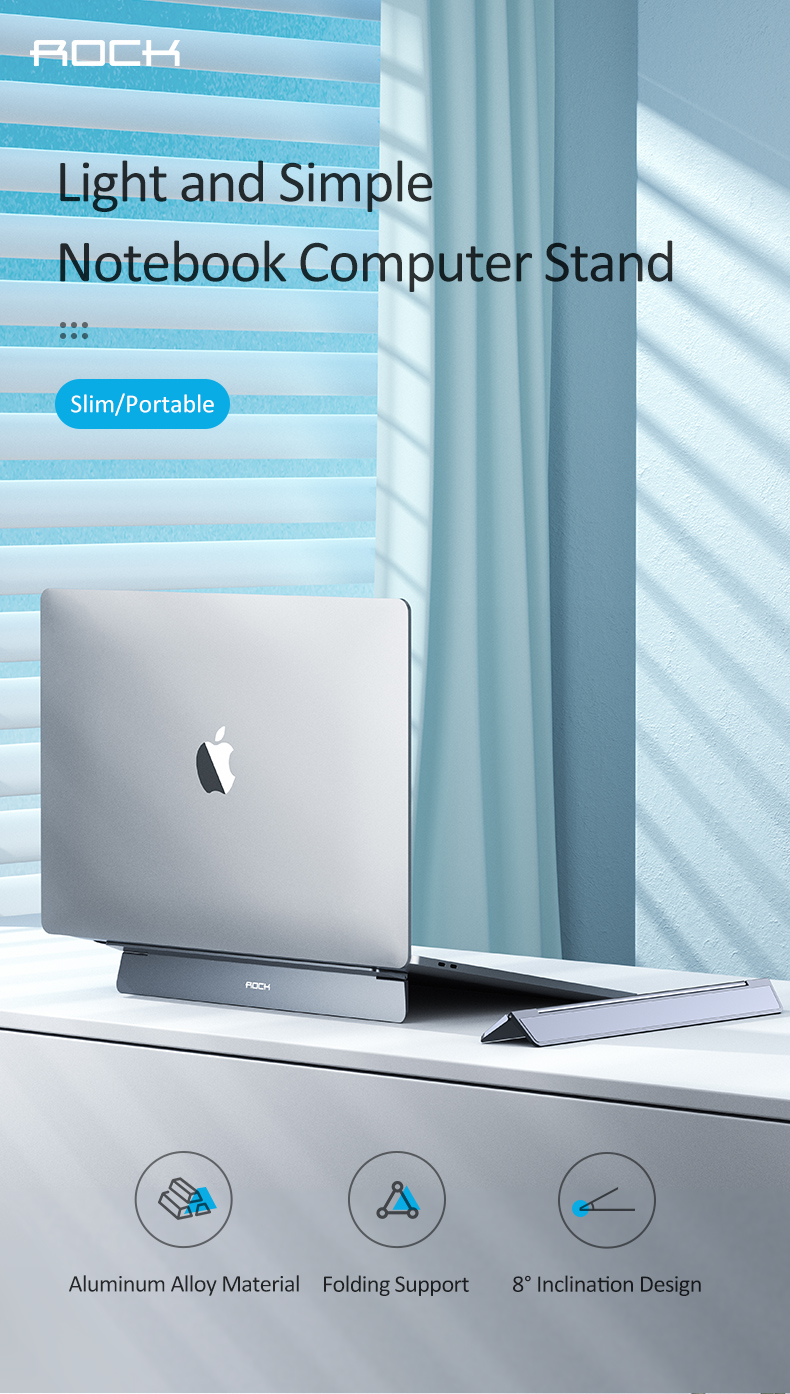 Rock Bracket Katlanabilir Metal Laptop Standı 6974282126717
