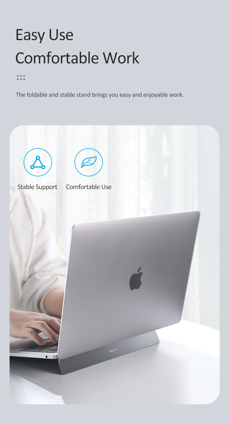 Rock Bracket Katlanabilir Metal Laptop Standı 6974282126717