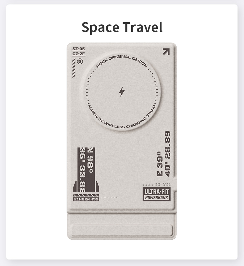 Rock MagSafe Standlı Kablosuz Şarj Cihazı - Beyaz 6975653080737