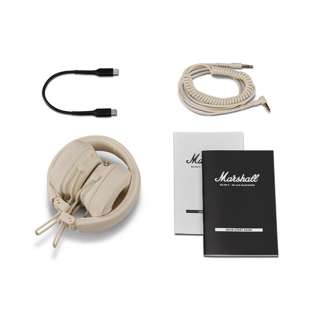 Marshall Major V Bluetooth Kulaküstü Kulaklık, Krem 7340055401111