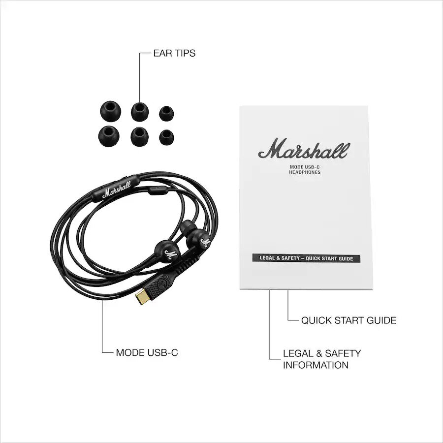Marshall Mode USB-C, Kablolu, Siyah 7340055408882