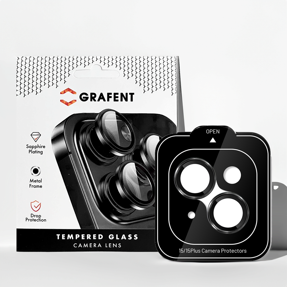 Grafent iPhone 15 / 15 Plus Safir Lens - Siyah 7394090000075