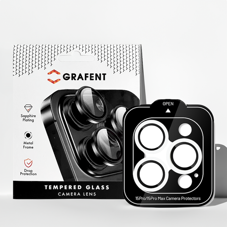 Grafent iPhone 15 Pro/ Max Safir Lens  - Şeffaf 7394090000082
