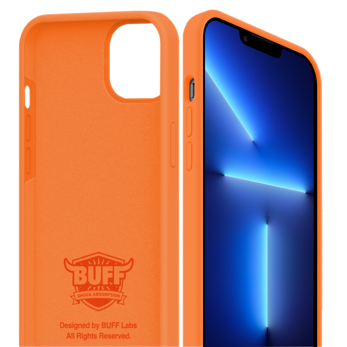 Buff iPhone 13 Pro Rubber Fit Kılıf - Turuncu 8682750457611