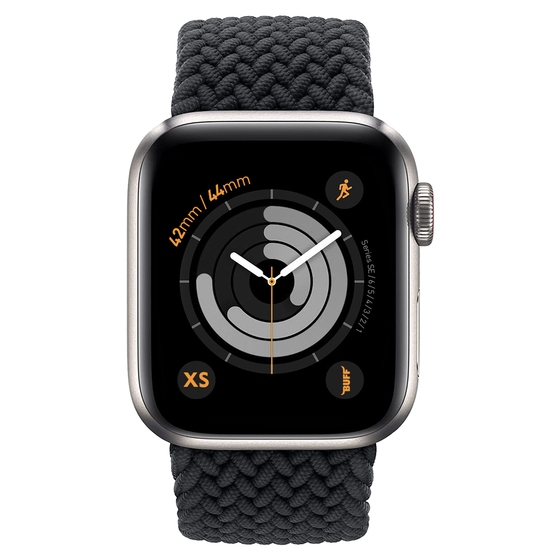 Buff Apple Watch Bands Braided 42/44 XS - Siyah 8682750457888