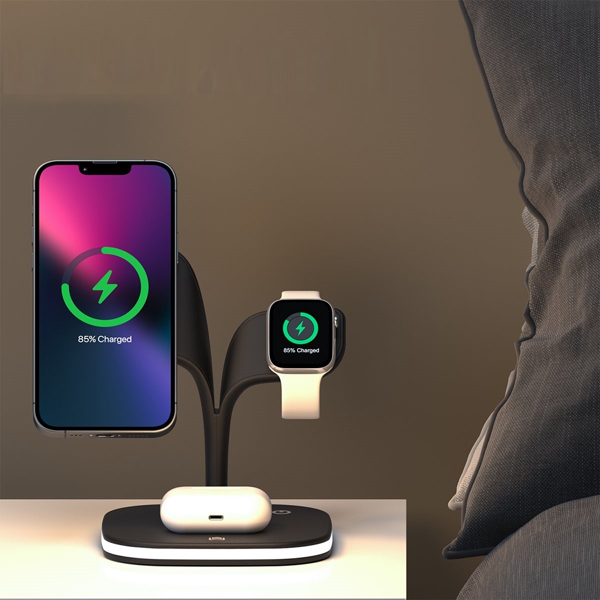 Newface Kablosuz Şarj Masaüstü Set - Siyah 8683140391317