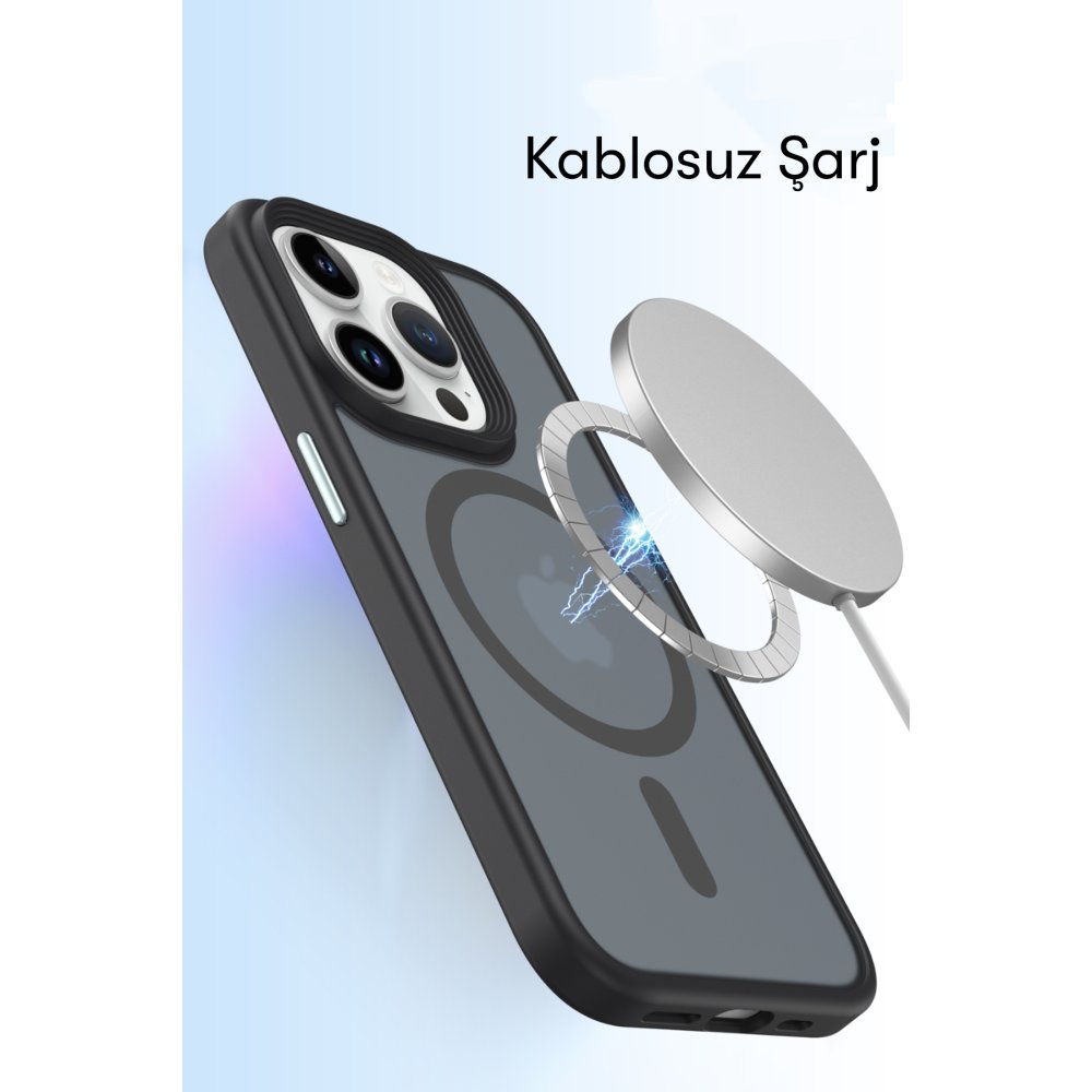 Newface iPhone 15 Magsafe Kılıf Siyah 8683140617974