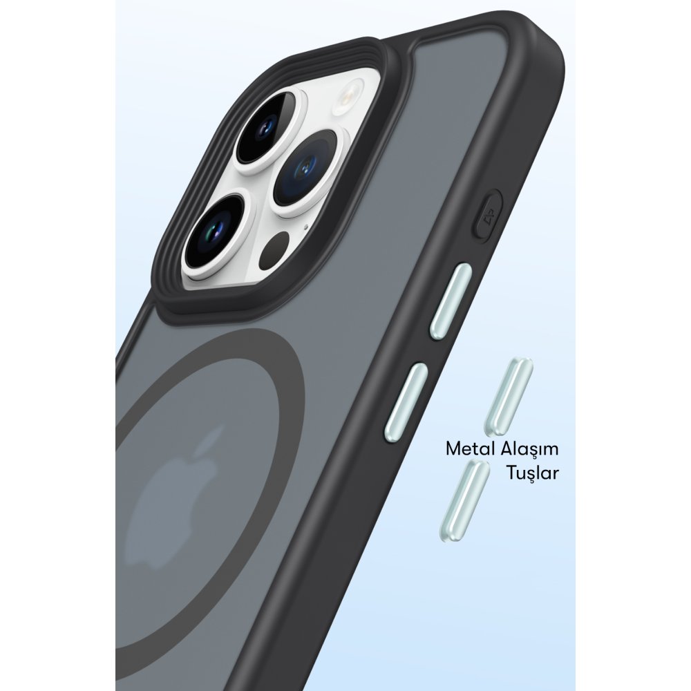 Newface iPhone 15 Pro Max Magsafe Kılıf Siyah 8683140618155
