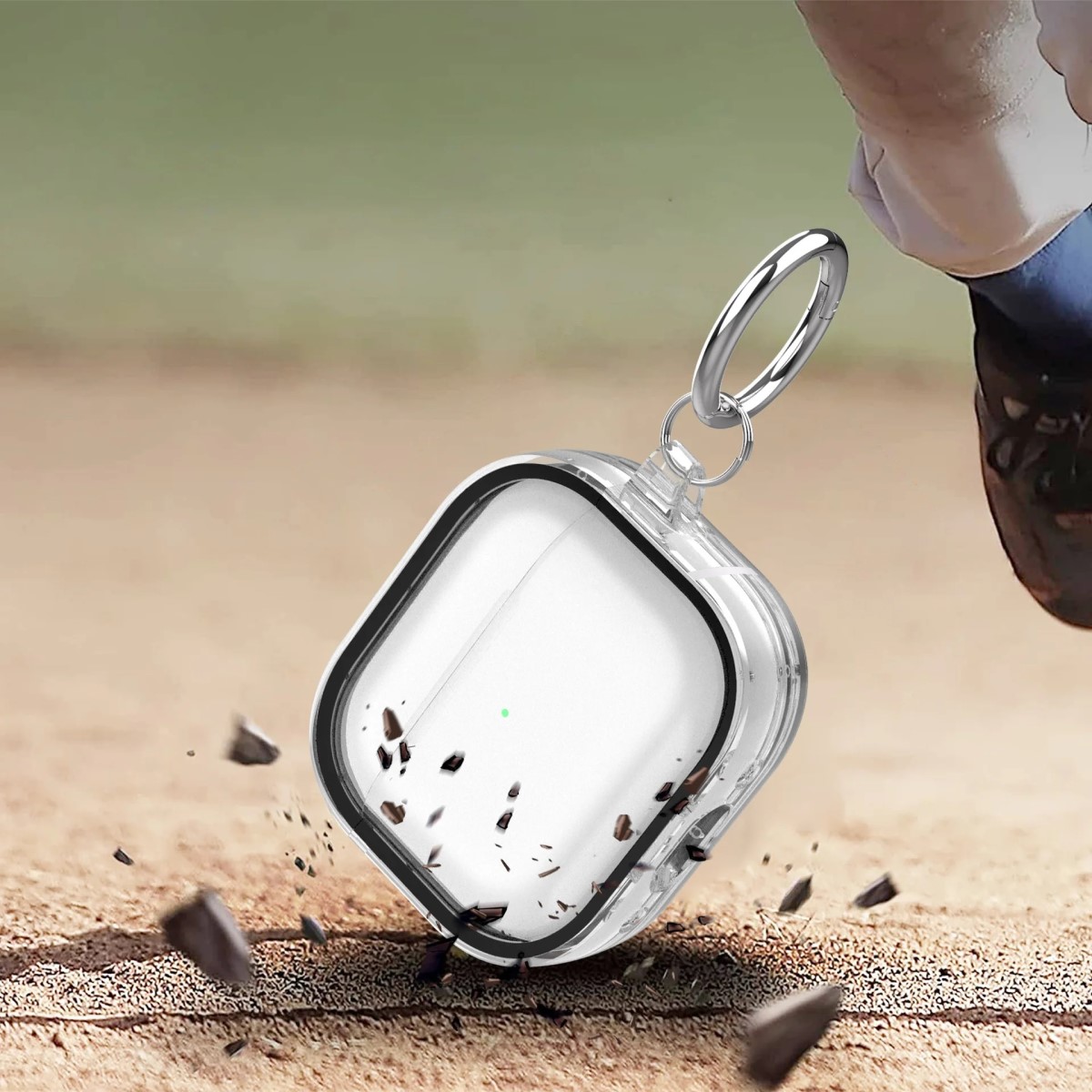 Movenchy Airpods Pro 2 Shiny Şeffaf Kılıf - Siyah 8683140681753