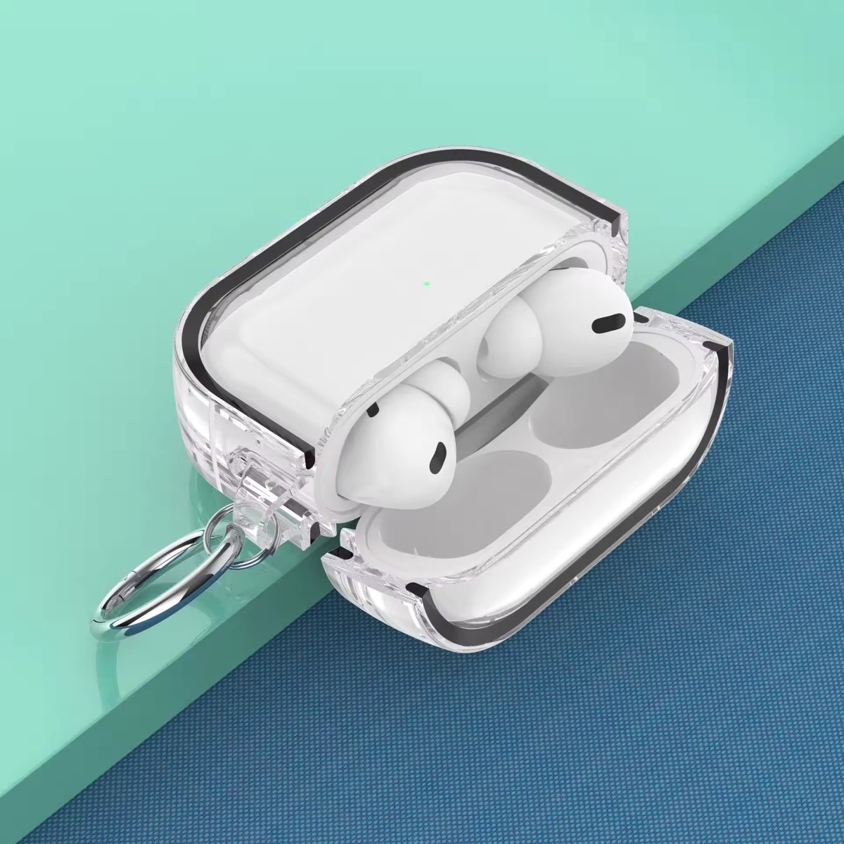 Movenchy Airpods Pro 2 Shiny Şeffaf Kılıf - Siyah 8683140681753