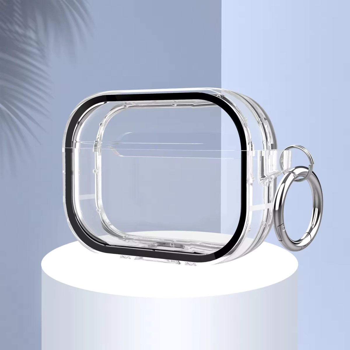 Movenchy Airpods Pro 2 Shiny Şeffaf Kılıf - Siyah 8683140681753