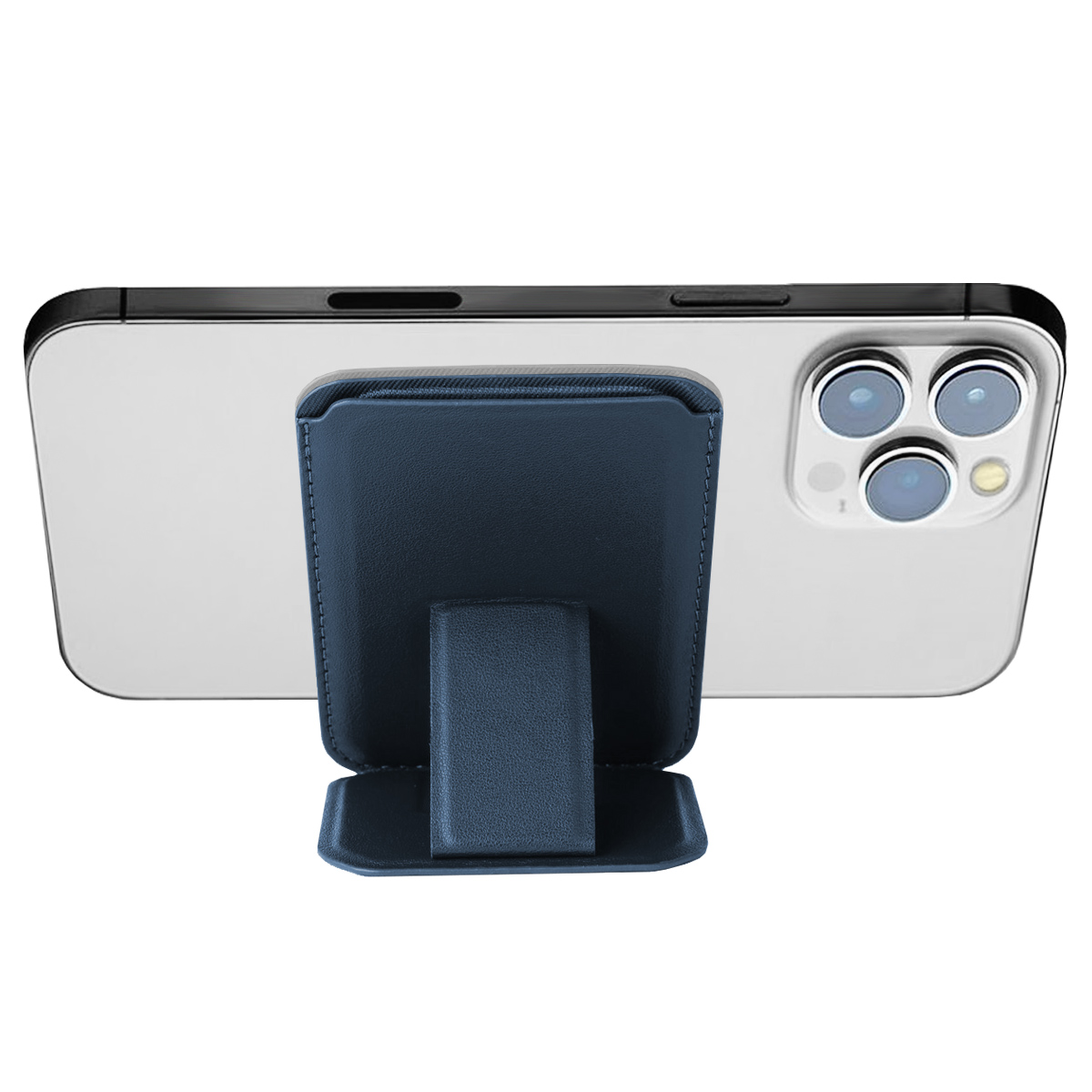 Buff iPhone WalletMag Stand Deri Cüzdan - Mavi 8683548210753