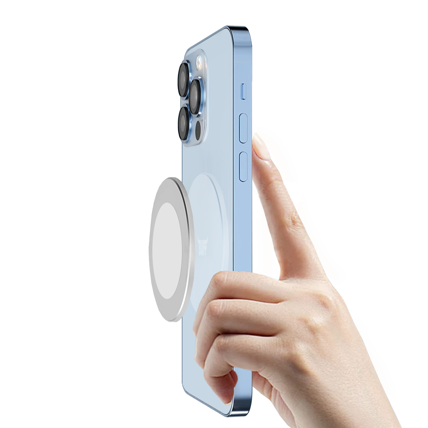 Buff Magsafe Wall Holder Telefon Tutucu - Gümüş 8683548211675
