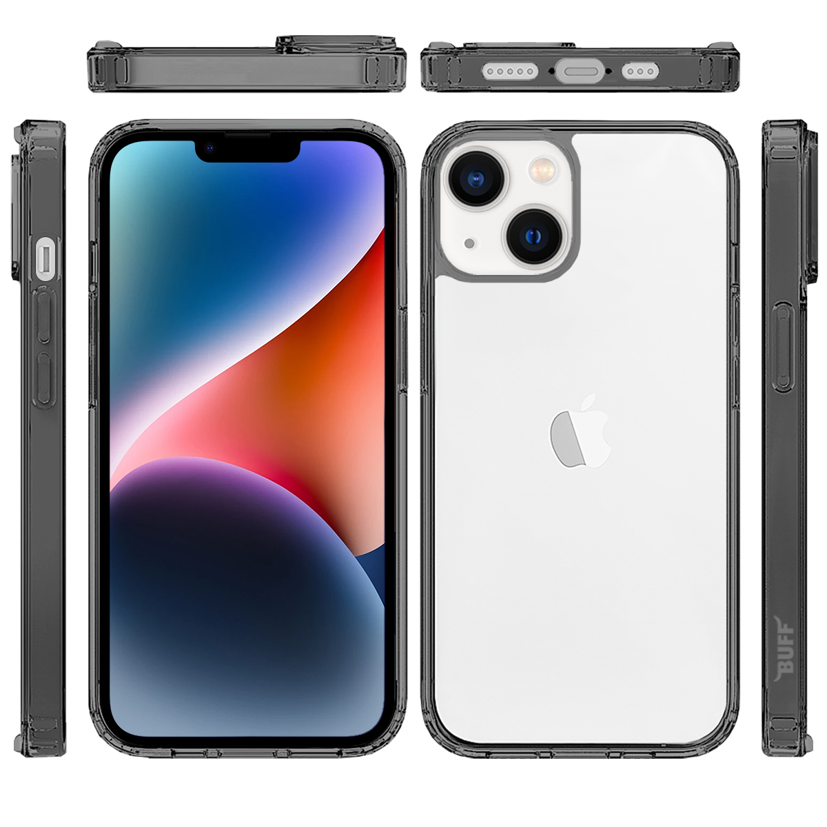 Buff iPhone 14 Air Hybrid Kılıf - Siyah 8683548211866