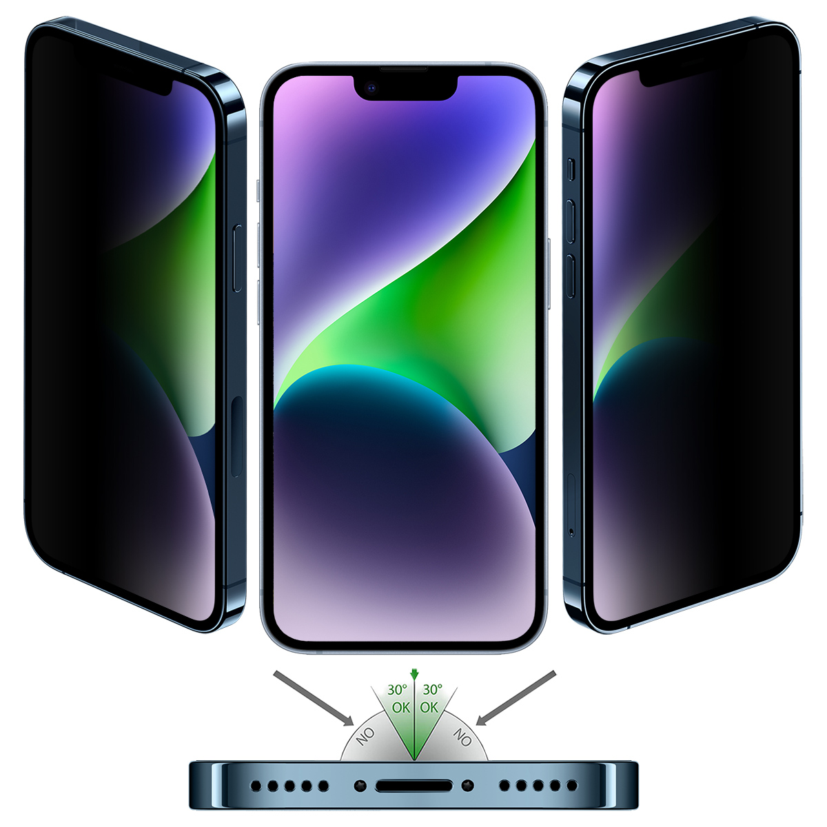 Buff iPhone 14Plus/13ProMax Privacy Ekran Koruyucu 8683548212245