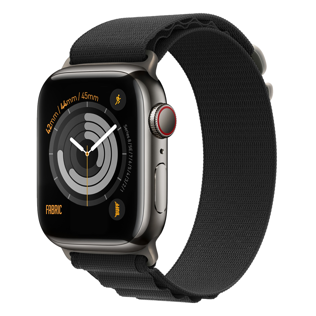 Buff Apple Watch Fabric Band 42/44/45mm- Siyah 8683548213600
