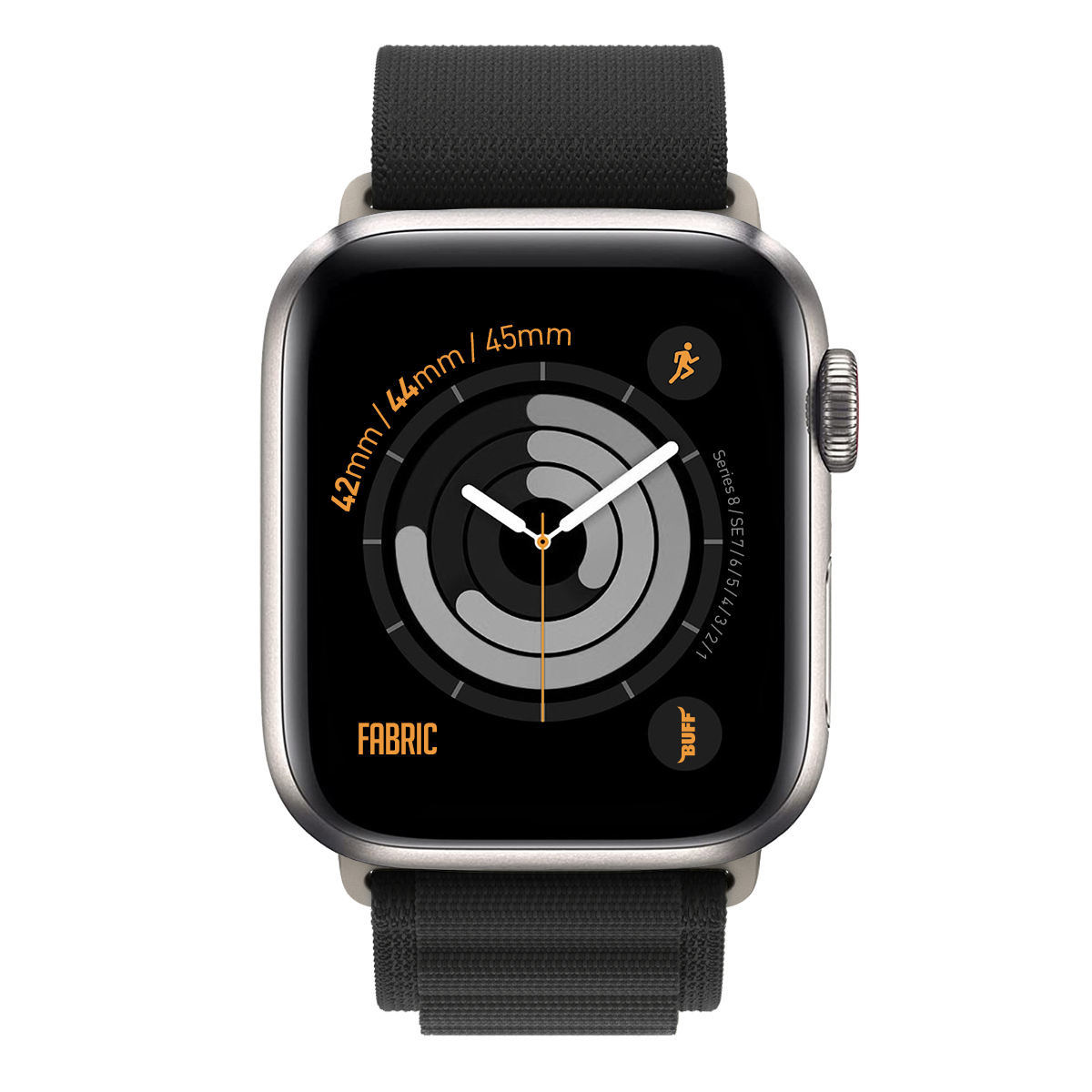 Buff Apple Watch Fabric Band 42/44/45mm- Siyah 8683548213600