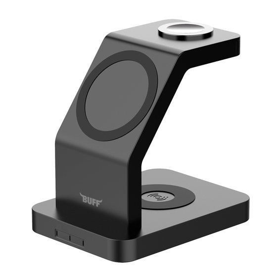 Buff 3 in 1 Magsafe Kablosuz Şarj Standı - Siyah 8683548213686