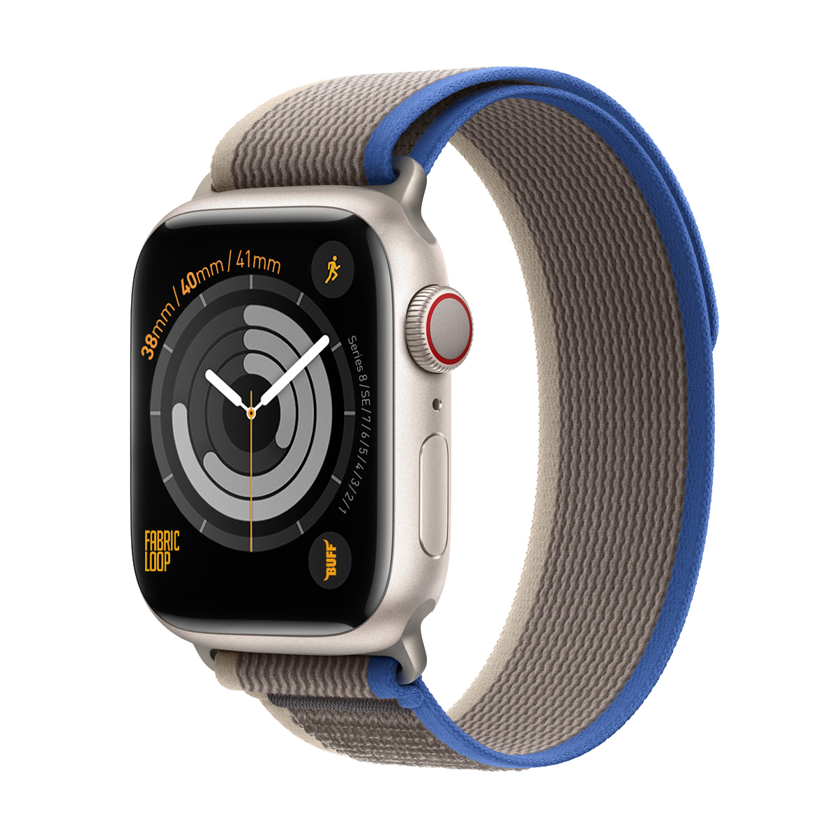 Buff Watch Fabric Band 38/40/41mm- Gri&Mavi 8683548213846