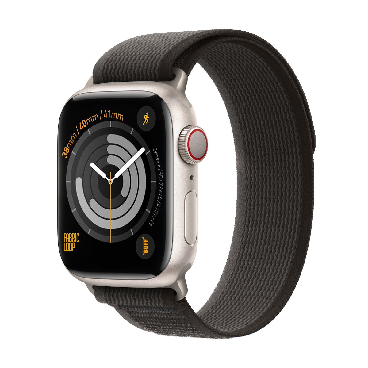 Buff Watch Fabric Band 38/40/41mm-Siyah&Turuncu 8683548213853