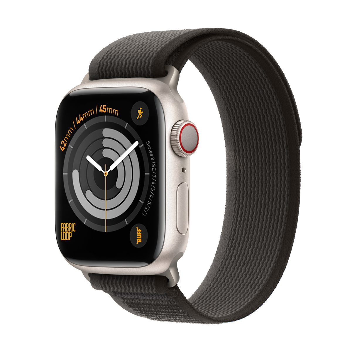 Buff Watch Fabric Band 42/44/45mm-Siyah&Turuncu 8683548213877