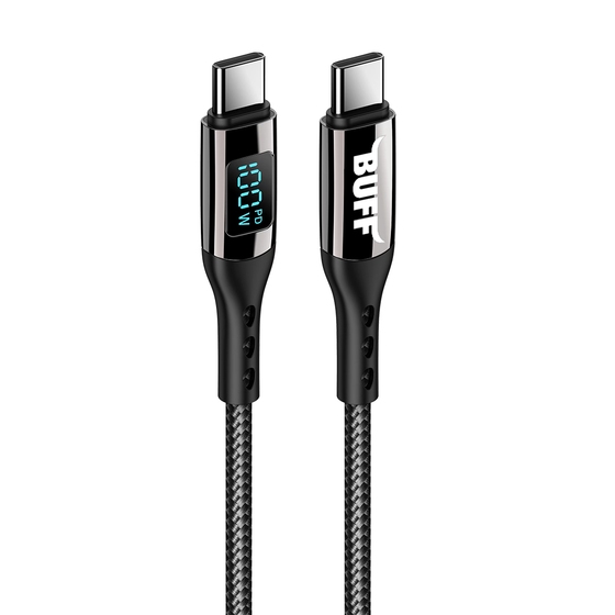 Buff 100W Type-C-Type-C 1.2m Dijital Ekranlı Kablo 8683548214157