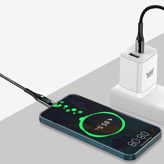 Buff 100W Type-C-Type-C 1.2m Dijital Ekranlı Kablo 8683548214157