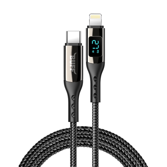 Buff 27W Type-C-Type-C 1.2m Dijital Ekranlı Kablo 8683548214164