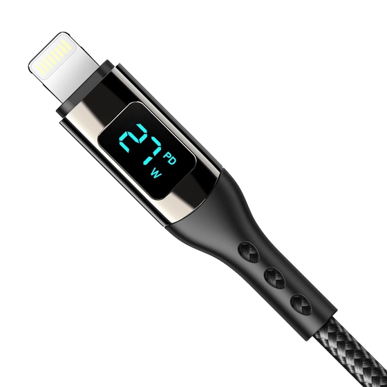 Buff 27W Type-C-Type-C 1.2m Dijital Ekranlı Kablo 8683548214164