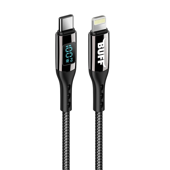 Buff 27W Type-C-Type-C 1.2m Dijital Ekranlı Kablo 8683548214164