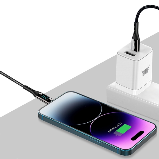 Buff 27W Type-C-Type-C 1.2m Dijital Ekranlı Kablo 8683548214164